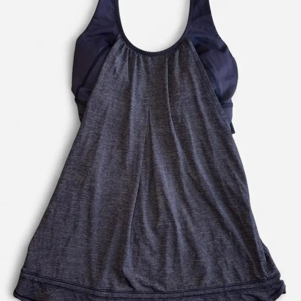 Lululemon Women Size 6 Heathered Blue Athletic Tank